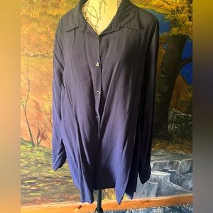 Boyfriend shirt. Button down 4XL (runs small) navy blue